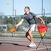 MAVGZUL Pro Foldable Tennis Ball Hoppers Holds 100 Tennis Balls, Portable Tennis Balls Basket with Portable Pickleball Picker Upper for Picking and Storage Training Tool for Ball