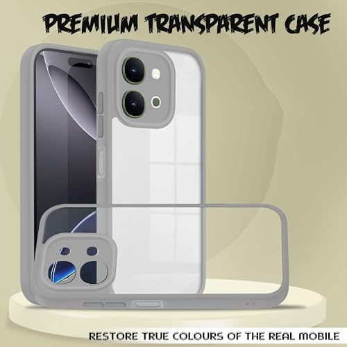 V-TAN Vivo T5x 5G Case, Clear, TPU, Gray - Image 6