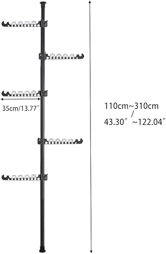 Miniatura 9 de Hershii Perchero para ropa, abrigo, árbol, ropa de árbol, soporte para colgar organizador de pie, ajustable, barra de tensión, barra de tensión del