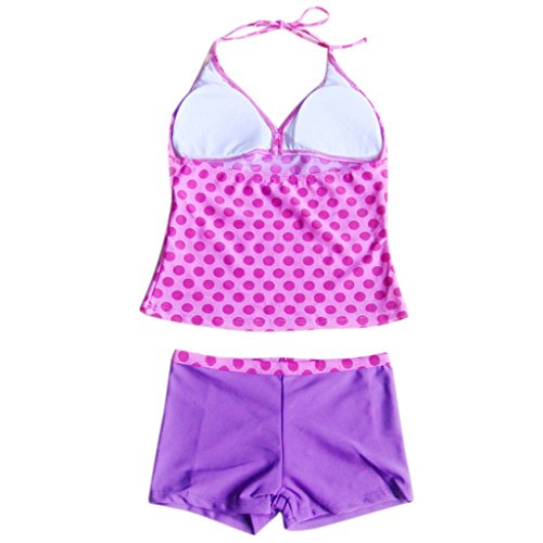 YiZYiF Kids Girls Tankini Bikini 2 Pieces Swimwear Swimming Bathing Suit2
