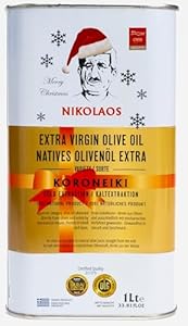 Olivenöl Extra Nativ „NIKOLAOS“ 1L Christmas Edition – Premium, kaltgepresst aus Kreta, reich an Polyphenolen – Geschenkidee zu Weihnachten, limitierte Edition