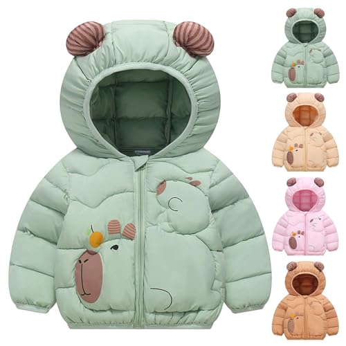 Bebé Chaqueta Invierno, Abrigo Plumifero con Capucha, Brillante Engrosamiento Impermeable Acolchado Traje Cálida Ligero Infantil Niños Niñas Ropa 1-7 Años