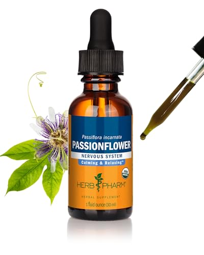 Herb Pharm Passionflower Liquid Extract: USDA Organic Calming Supplement Passiflora Incarnata for Exhausted Minds Fast-Absorbing Sugar-Free Tincture Up to 3 Week Supply 1 oz