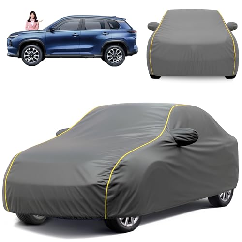Image of Avecrew 100% Waterproof Car Cover for Grand Vitara All Model & Years (2015-2025) Mirror & Antenna Pocket Triple Stitched, Dustproof Full Body Protection (Heat & UV Resistant,Grey)