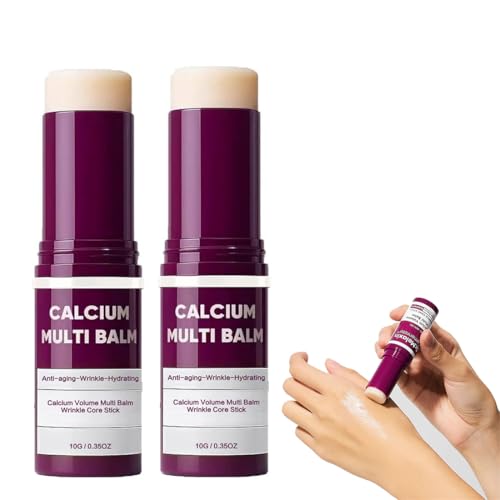 InfiniteCalcium Bálsamo Facial Antiedad Stick – Reafirma y Redensifica Piel Menopáusica, Reduce Arrugas y Flacidez, Fórmula Coreana con Calcio Activo + Aceites Naturales Vegano 2pcs
