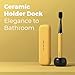 MIPOW Slim Pro i4 Electric Toothbrush Rechargeable Smart Ultra Sonic 3 Modes Magnetic Travel Case &Ceramic Dock, 60Day Long Battery Soft Bristles 2Heads IPX7 Waterproof,Color-(Yellow)