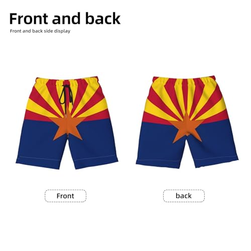Arizona Flag Youth Beach Pants, Soft and Breathable, with Drawstring Waist, Suitable for Sports and Leisure.2