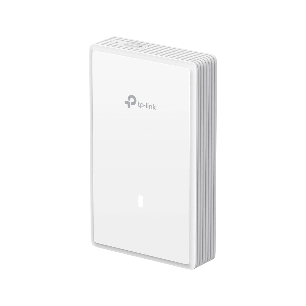 TP-Link Omada EAP725-Wall Wi-Fi 7 Wall Plate Access Point BE3600, 2882Mbit/s 5GHz + 688Mbit/s 2.4GHz, 1×2.5G PoE-In & Pass-Through, 2×Gigabit Downlink, Mesh & Seamless Roaming, Cloud Managed