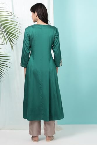 Image of W for Woman Zari Embroidered Anarkali Kurta