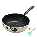 LULUDP Garnki Patelnie Mieszanka Wok Patelnia nieprzywierająca Stop aluminium Wok garnek Maifanstone Duża pojemność patelnia Patelnia Wzór PANDA, 26 cm (10,23 cala), 26 cm Patelnia