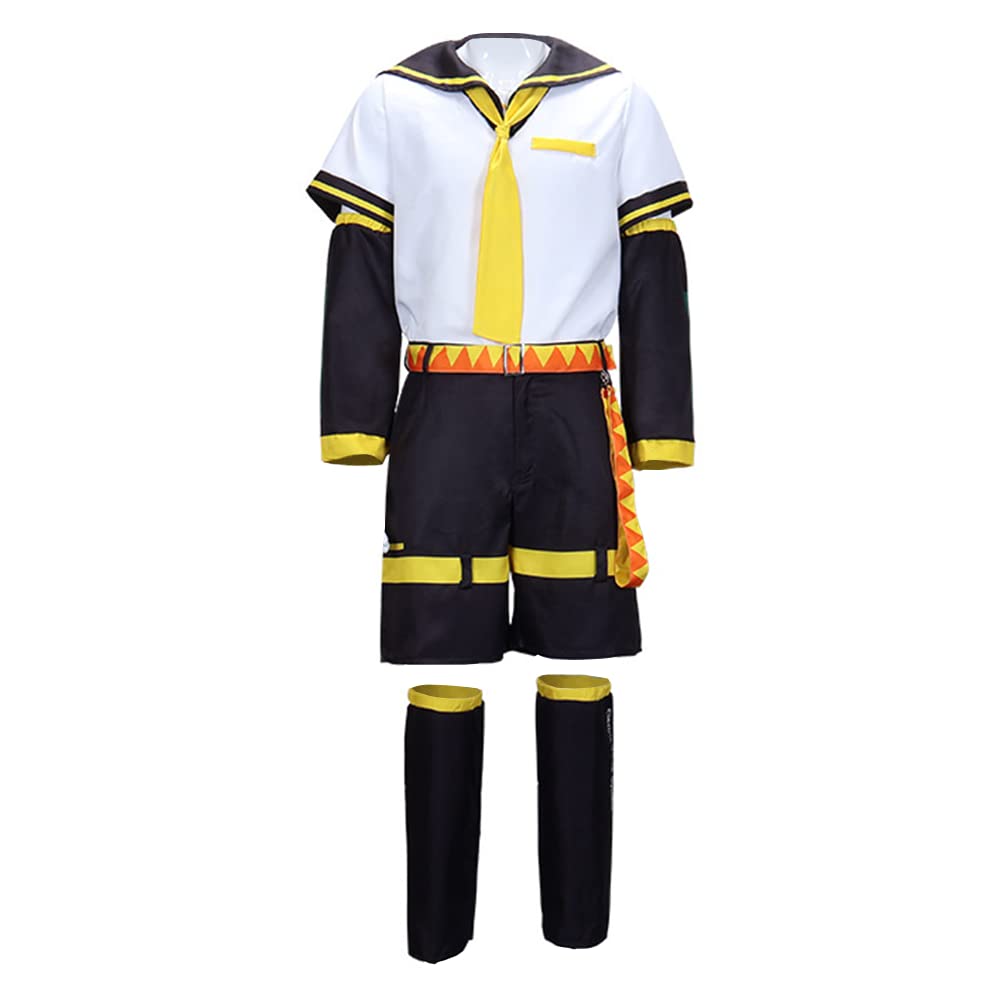 Zhongkaihua Kagamine Len - Costume da marinaio, uniforme per tutti i giorni, casual, per Halloween, fumetti con anime, gioco di ruolo, set completo