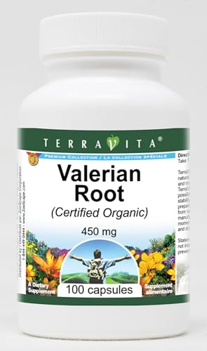 Valerian Root (Certified Organic) - 450 mg (100 Capsules, ZIN: 518743)