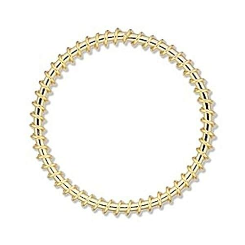 10 Gold Plated Steel Wire Wrapped 30mm Round Components *