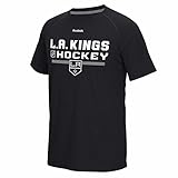 Reebok Los Angeles Kings NHL Black Authentic Locker Room Graphic PlayDry Performance Ultimate T-Shirt for Men (S)