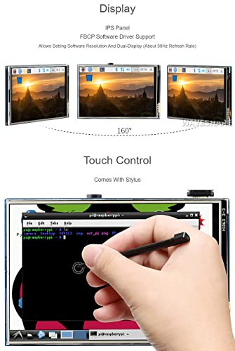 Image of Waveshare 3.5inch Resistive Touch Display, Compatible with Raspberry Pi 5 /4B /3B /Zero /Zero W /Zero 2W /Pico /Pico W /Pico WH, 480x320, IPS Screen, SPI