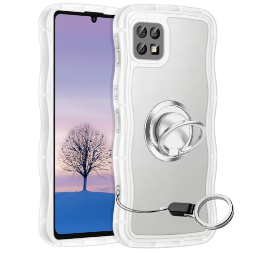 Amazon.co.jp: AQUOS sense6 sense6s ケース クリア ウェーブ リング