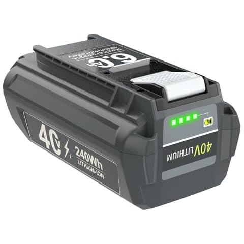 ZKpilse 40v 6.0 Ah Batteries Replacement for Royibi 40v Max Battery OP403A OP401 ZROP401 OP400A Lithium-Ion Battery Pack Cover