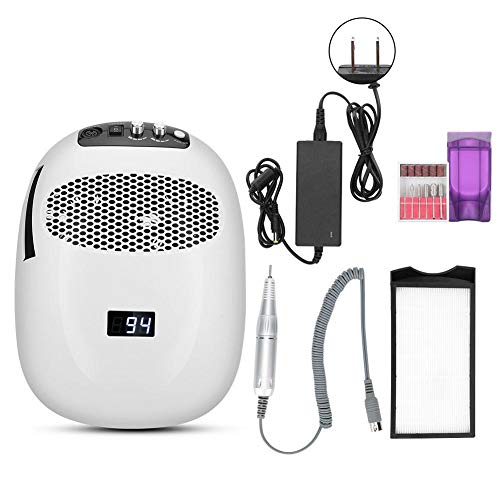 Caredy Nail Polish Dryer, Electric Nail Drill Machine Nail File Drill Set Kit Professional Nail Drill 30000RPM for Acrylic Nails Gel Nail Glazing Nail Drill Nail Art Polisher Sets(US)