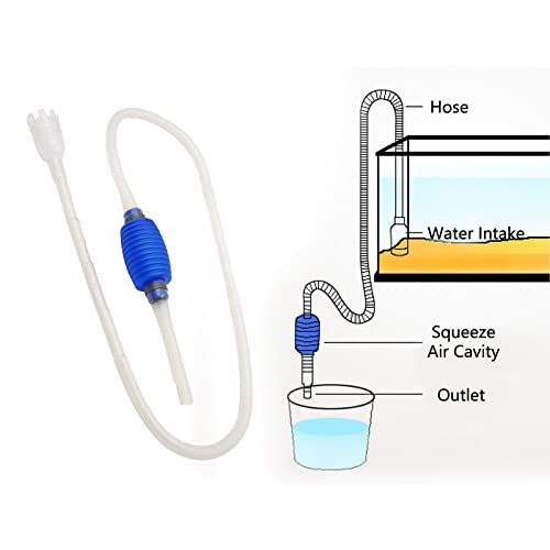 Pulitore per acquari,pulitore per ghiaia,cambia acqua per acquari,pulitore per detriti di pesce,sifone per Acquario,pompa a sifone,per acquario con controllo del flusso regolabile,1 pz - Image 5