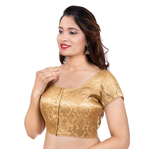 Image of Biyu Being With You Women's Synthetic Saree Blouse