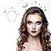 CRZQXOUR Star and Moon Headwear Sparkling Star Headwear Sparkling Star Hairbands Moon and Star Accessories, Suitable for Women, Girls, Birthdays, Fashion Parties
