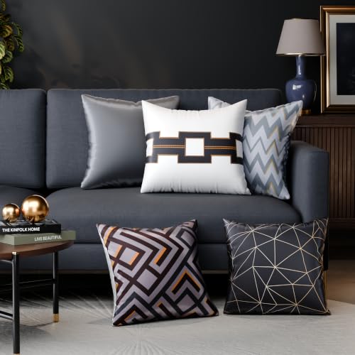 Image of Stoa Paris Cushion Cover Set of 5, Home Decor for Sofa, Bed & Living Room, Digital Printed Cushion Cover 16 Inch x 16 Inch, Soft Touch Finish, Hidden Zip Closure, Ophelia's Mirage - Ophelia