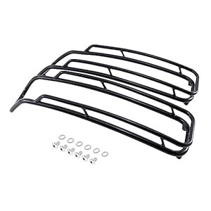 Jormsph Iron Black Saddlebags Lid Top Rail Guards Street Ibsltrgfhseg1,Enhances Your Driving Experience 2