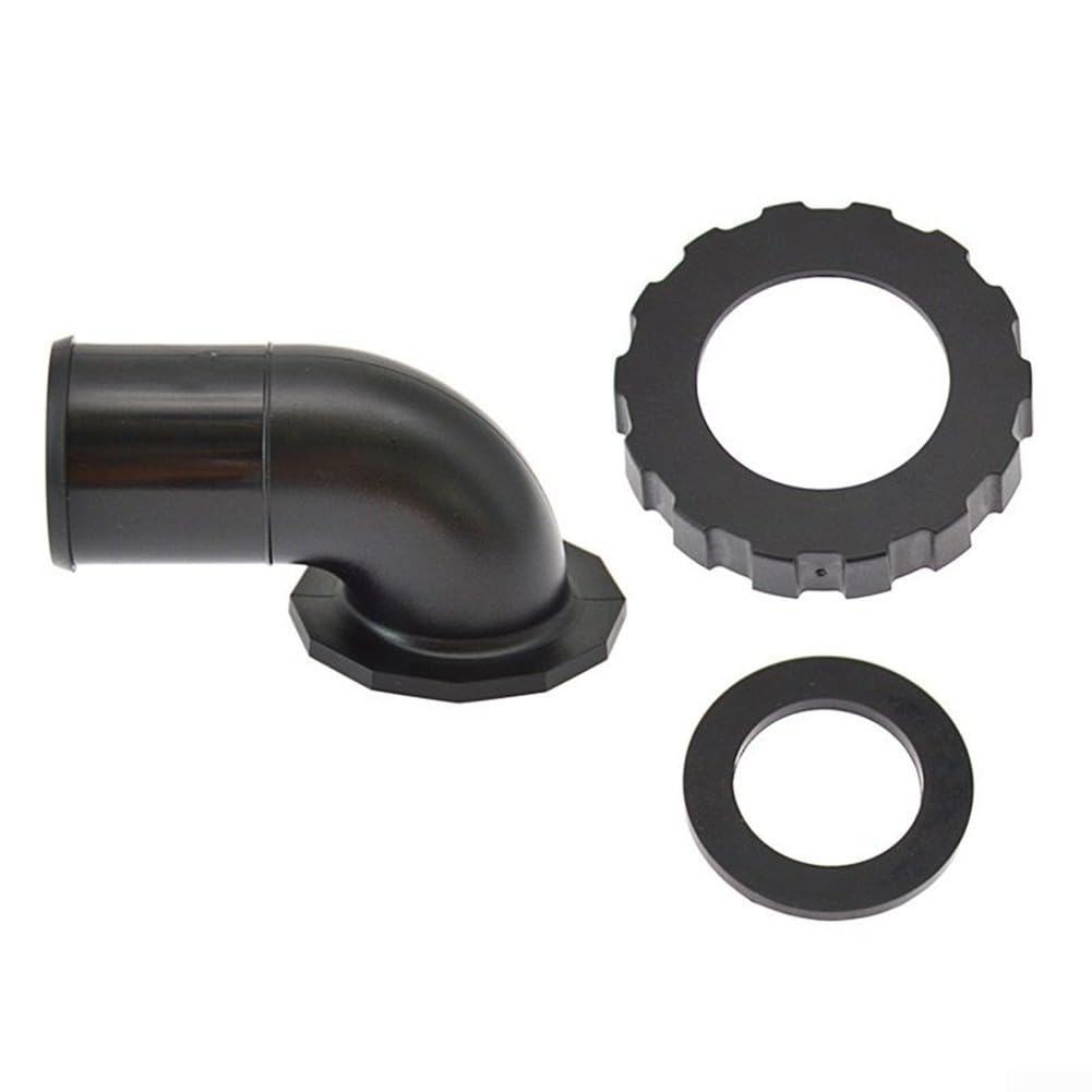 Gdfnmogo Conector de manguera BC de buceo con codo de tubo y accesorio de inflador de vías respiratorias, construcción de nailon de alta resistencia con arandela de goma y juego de tuercas, se adapta