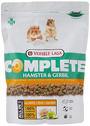Versele-Laga Complete Hamster & Gerbo | 500 g | Alimento Completo para hámsters y jerbos | con gránulos Todo en uno Ricos en proteínas | para más energía y vitalidad