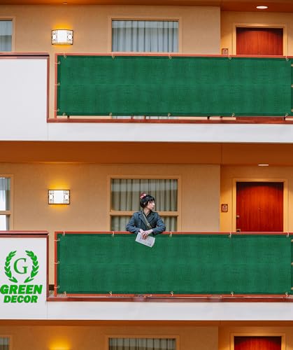 Image of HDPE Fabric Self Fold Baby Safety Net Protector for Balcony & Staircase Railing Guard,Balcony Stairway Net Baby Safety Products for Indoor&Outdoor(Green Black Color,0.90X10 MTR)