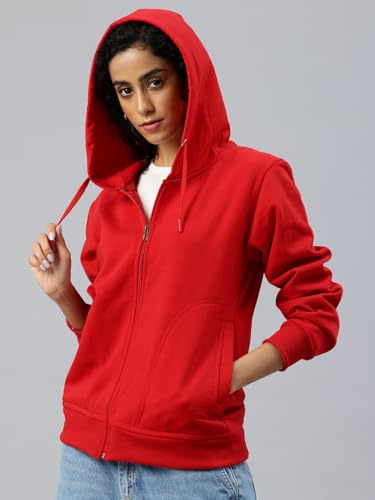 Image of ADBUCKS Women's Cotton Winter Jacket Sweatshirts Casual Drawstring Clothes Zip Up Hoodie With Front Pocket Ii Womens Hoodies Ii Womens Jacket Ii Winter Sweater Hoodie For Women & Girls