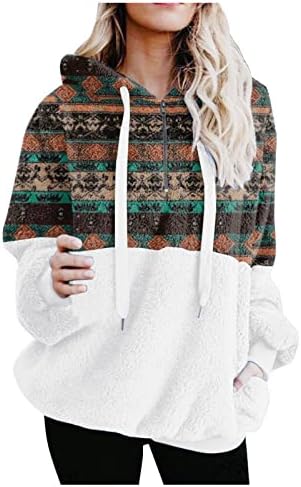 Warm Jacket Womens Women's Vintage Print Artificial Wool Long Sleeve Casual Solid Color Zipper Pullover Fleece Vest