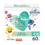 Pampers Pure Protection Training Pants Baby Shark - Size 2T-3T, 60 Count, Premium Hypoallergenic Training Underwear