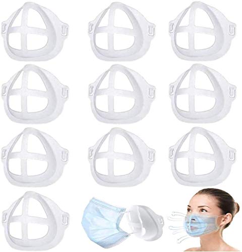 Mask Bracket for Comfortable Mask Wearing by Creating More Space for Breathing Ideal Makeup Saver - 10Pack Semi-Transparent (Crisscross) (1#)