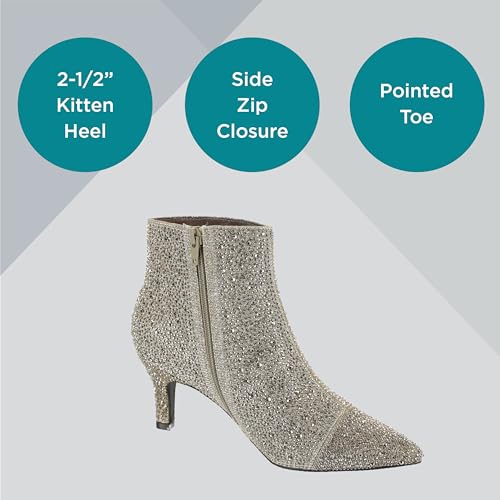 Masseys Women's Ursula Rhinestone Studded Dress Bootie3