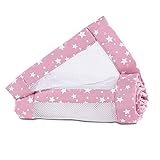 babybay Nestchen Mesh-Piqué passend für Modell Maxi, Boxspring und Comfort, beere Sterne weiß