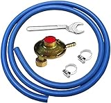 G GRIMALDI Promo Box Regolatore A Taratura Fissa Verticale + Tubo mt.1,5 + Fascette + Chiave per Gas...