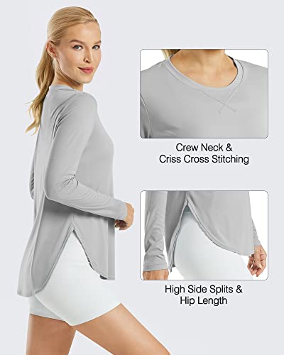 Image of G4Free Lightbreeze Womens UPF 50+ Long Sleeve Workout Tops Quick Dry UV Sun Shirt Running Gym Hiking Yoga Casual Lightweight