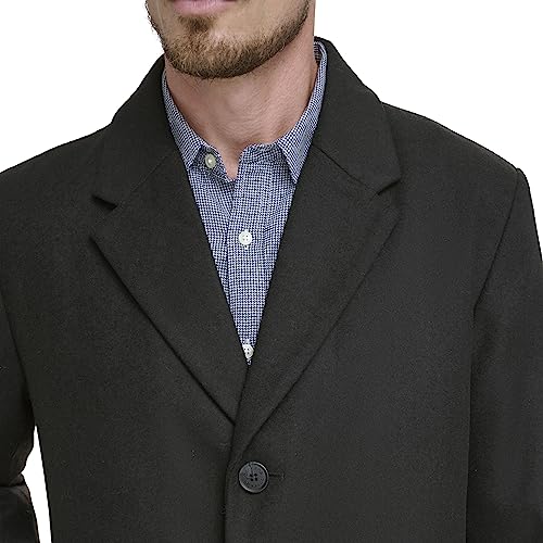 Image of DOCKERS Men's Henry Wool Blend Top Coat (Regular and Big & Tall Sizes)