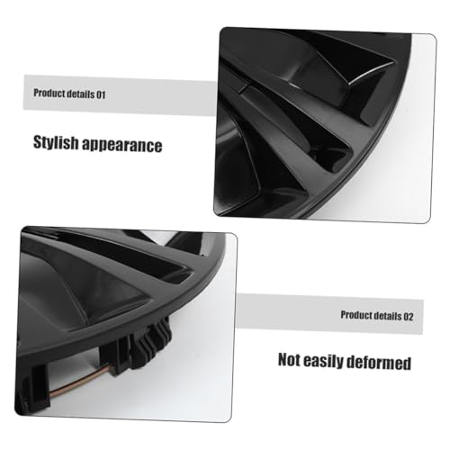 Enjoliveurs 15 pouces noir cache-moyeux robuste et accessoires auto - 6