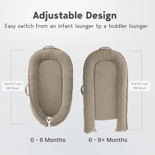 Image of Infant Lounger Cover, 100% Organic Cotton, Newborn Essentials, Baby Gifts | Cover Only (Fields of Rye Corduroy)