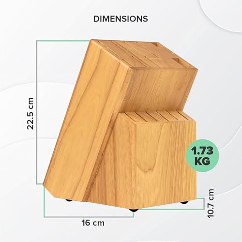 Coninx Bloc Couteaux En Bois Hévéa Sans Couteaux Pour 15 Couteaux – vue 7