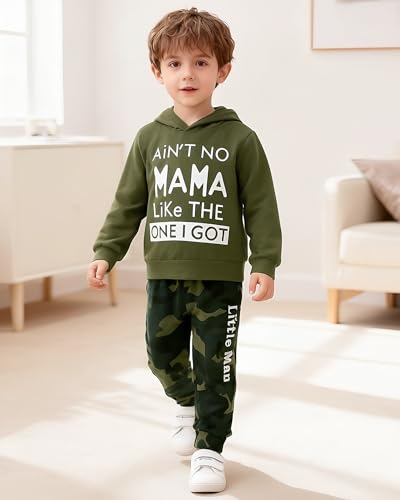 Image of DISAUR Toddler Boy Clothes Baby Outfits, Little Boys Summer Letter Printed Short Sleeve with Pants 2PCS Clothing Set