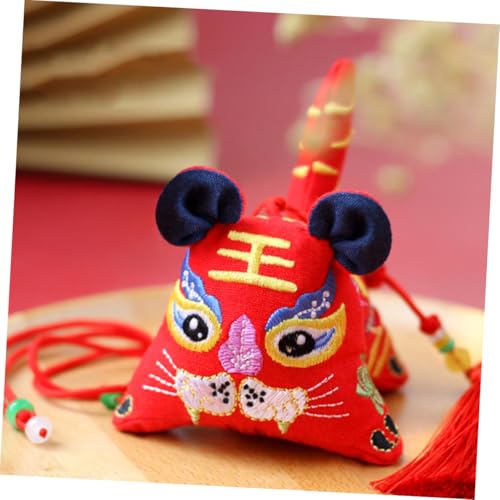 Sachet decorativo bordado tigre artesanal para colgar miniatura 5