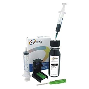 refill24 Navulset voor inktpatronen Canon PG-560, PG-560XL, zwart, inclusief accessoires + 100 ml inkt