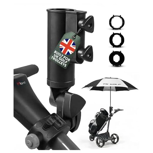 Ts Golf Motocaddy Powakaddy Universal Umbrella Holder Fits All Models Accessory Station On Frame Cart Adjustable Stand Trolley