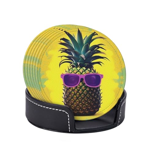 Dessous de verre ananas contre les taches de boisson et rayures de table