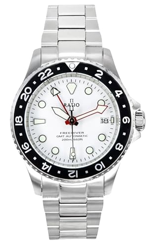 Image of RATIO FreeDiver Dive Watch Sapphire Crystal GMT Rotating Bezel Automatic Diver Watch 200M Water Resistant Diving Watch for Men
