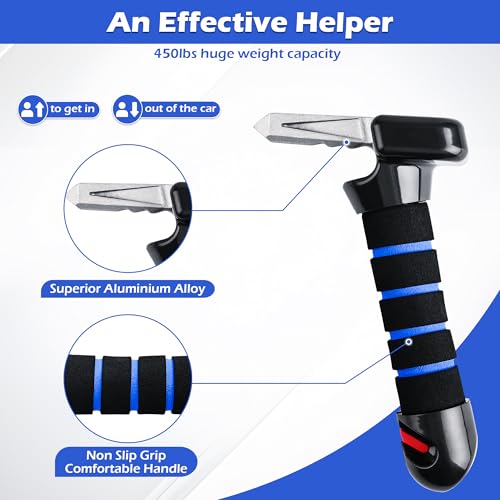 Image of Car Door Handle for Elderly- 2026 New Car Handle Assist, 2 Pack Auto Cane Portable Vehicle Support Handle for Seniors and Handicapped, Max Load 450 Lbs, Anti-Slip Design