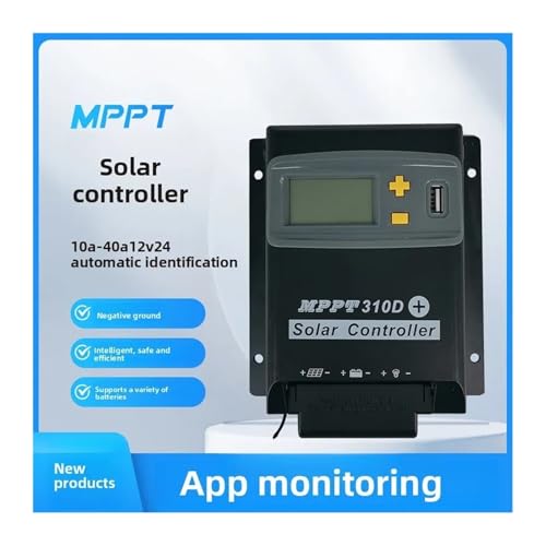 Régulateur de charge MPPT 12V/24V 40A avec Bluetooth pour batterie lithium